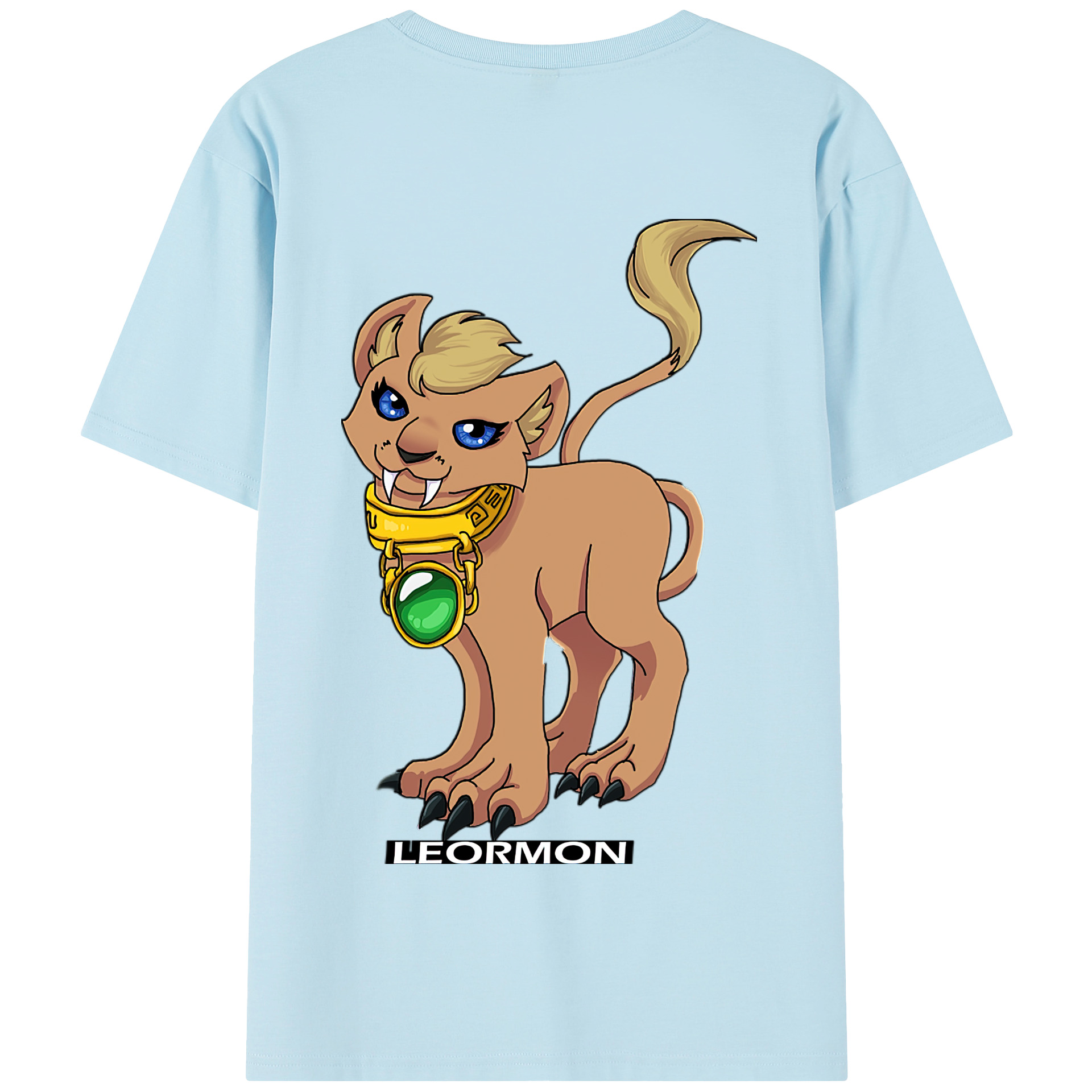 （画像用） Digimon デジタルモンスター/デジモン 綿100％半袖Tシャツ（背面プリント）